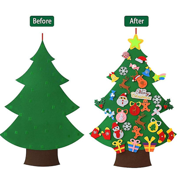 DIY Filt Julgran Julgranspynt Jultomte Jul Träd