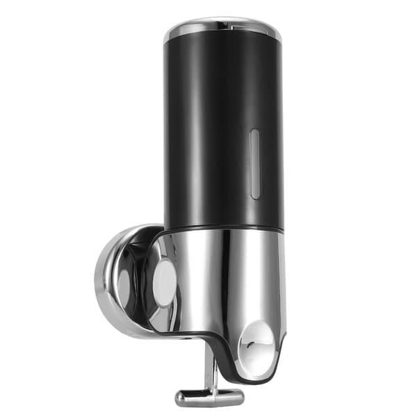 [LCS] Manual Liquid Soap Dispenser Hotel Bathroom Wall Shampoo Dispenser Bottle Cup6030 Black Single Cup 0.2