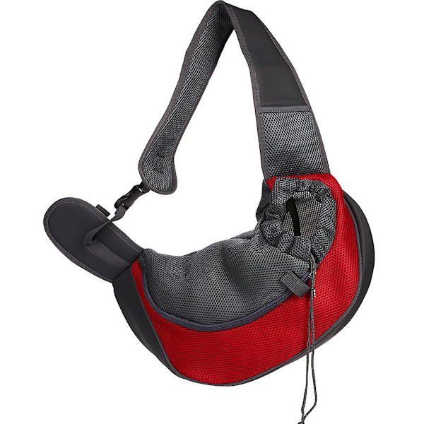 Kæledyr Hundeslynge Bærer Udendørs Rejse Skuldertaske Red 31*24*22CM
