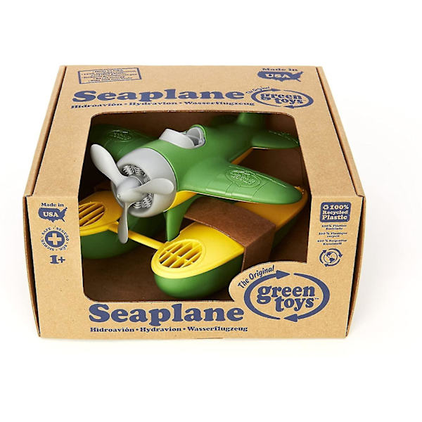 Grått sjöflygplan, grön