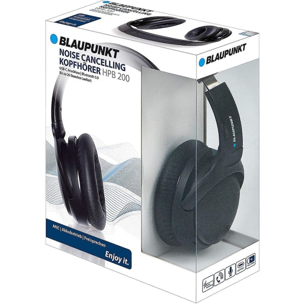 BLAUPUNKT Active Noise Cancelling Bluetooth 5.0 hörlurar HPB 2 Black