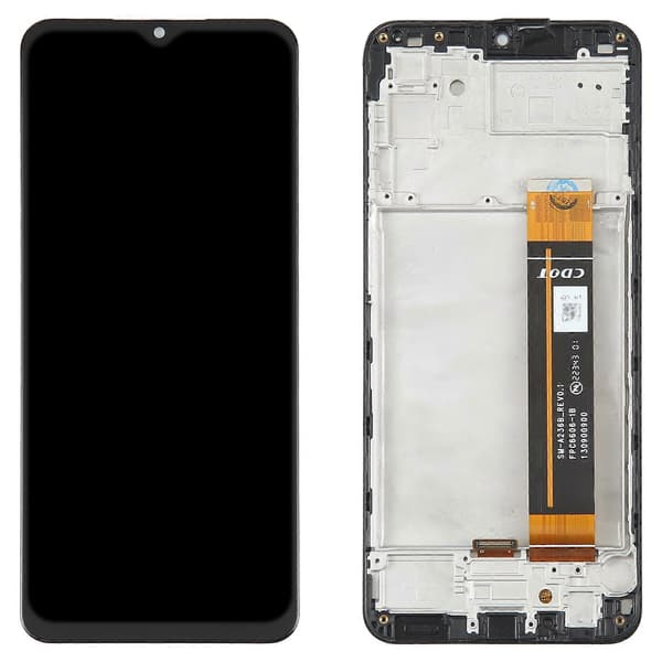 För Samsung Galaxy A23 5G SM-A236 LCD-skärm Digitizer Komplett Montering med Ram