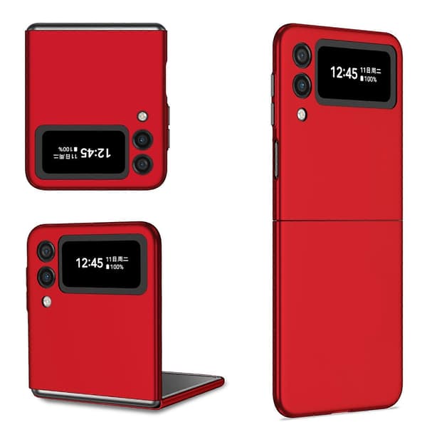 Til Samsung Galaxy Z Flip4 Armor Sammenleggbart Telefondeksel Red