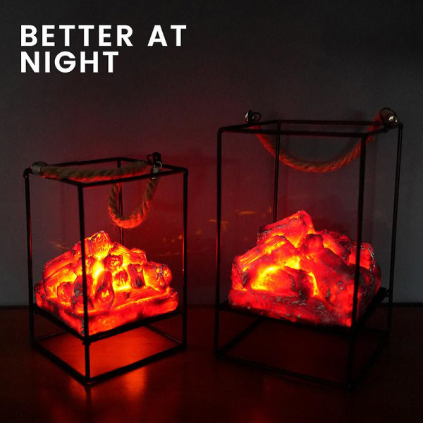 Simuleret Kulpejs Lys Bærbar Risikofrit Festival Ornament Lampe Til Hjemmekontor Ny D