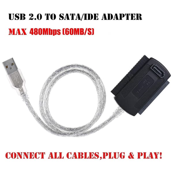 [LCS]SATA PATA IDE-levy USB 2.0 -sovitinkaapelille EU-pistoke