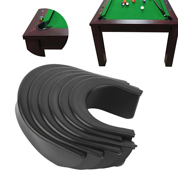 6 st Biljard Poolbord Hål Ficka Gummi Foder Set