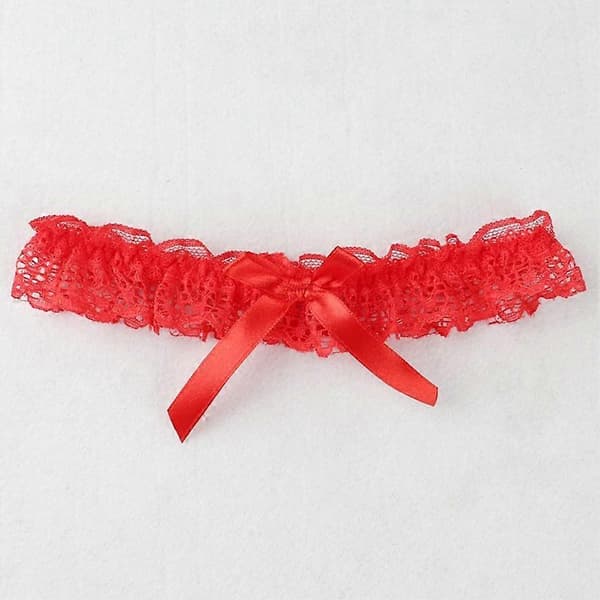 [LCS]Spets Prinsessstil Lårring Strumpeband Tillbehör Halsring Benärm Bröllopsbenblomma red