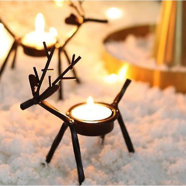 6st julljusstake Creative European Deer Candle Holde