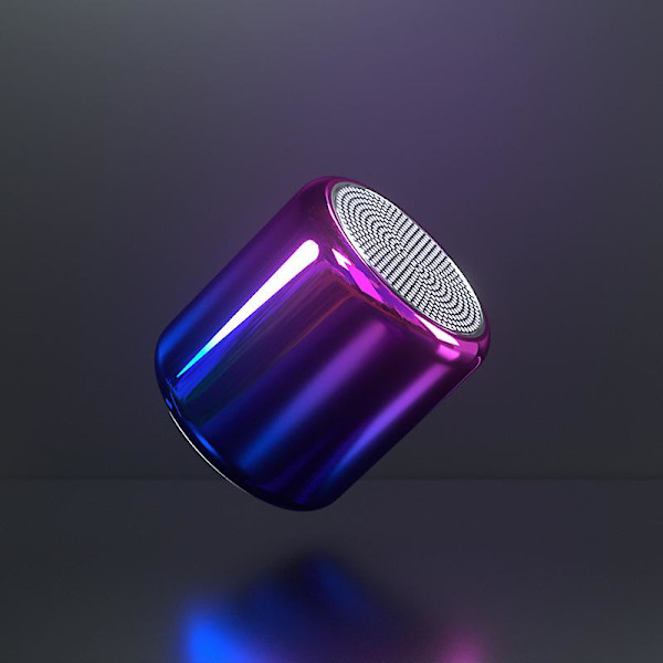 Mini Bluetooth 5.0 Stereo Högtalare Portabel True Wireless Subwoofer Kolumn Purple