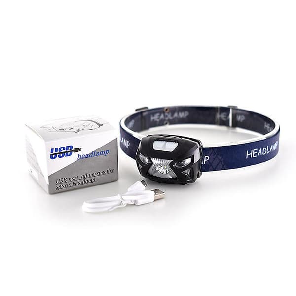 [LCS] Genopladelig Sensor Forlygte Ultralet Super Lys LED Pandelampe White