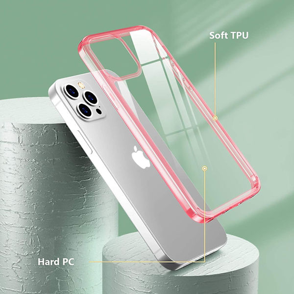 Transparent Skal Kompatibelt Med Iphone 12 Skal/kompatibelt Med Iphone 12 Pro Skal Pink