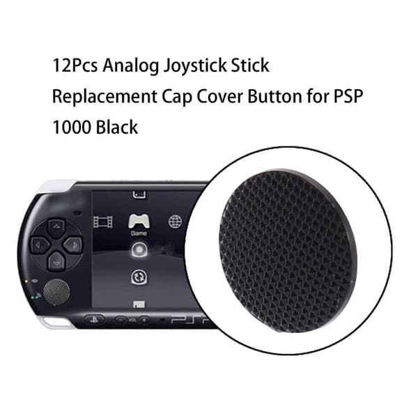 6 stk. analog joystick-udskiftningshætteknap til PSP 1000 Black