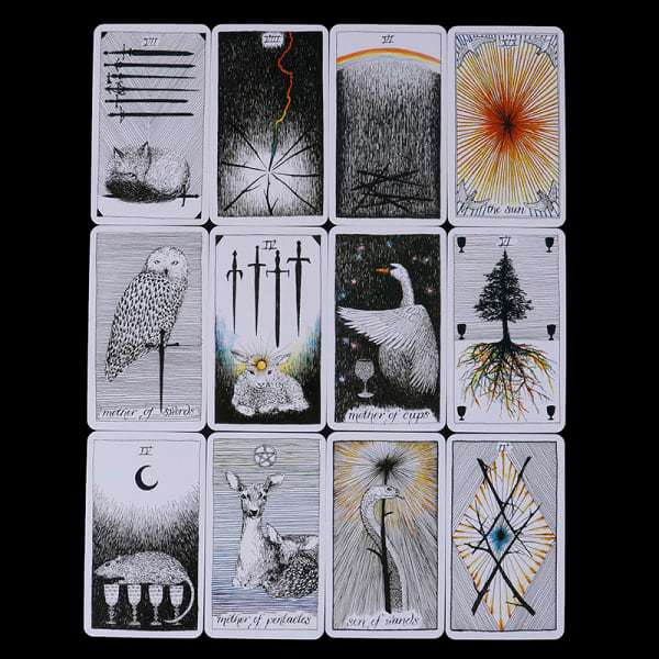 78 kpl Wild Unknown Tarot -pakka Rider-Waite Oracle -setti Onnen ennustaminen Monivärinen yksi koko Monivärinen Monivärinen Multicolor one size