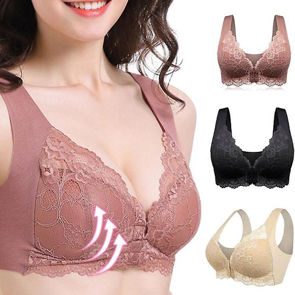 Naisten pehmeät, erittäin hengittävät Zero Bunden -rintaliivit, langattomat push-up -rintaliivit, jotka estävät roikkumista Coffee Color L
