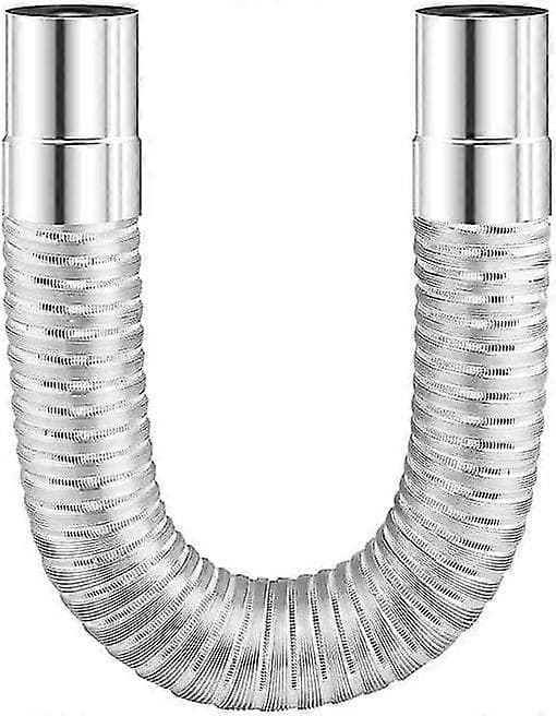 Flexibel skorstensfoder i rostfritt stål för skorstensrör, styva rör, multifuel diameter 50 mm, sträckområde 0,65-1,5 m