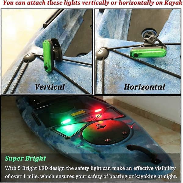 Kayak Navigation Light Stern Light Battery Powered, Waterproof Kayak Lights for Kayaking, Paddleboard Light