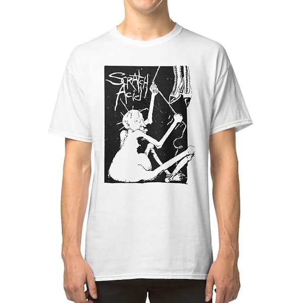 [LCS]scratch acid as worn by kurt cobain T-paita white S