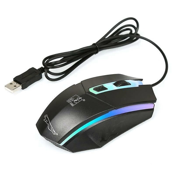 (Svart) Gamingtangentbord och musset Regnbåge LED USB-adapter för PS4 Xbox-spel