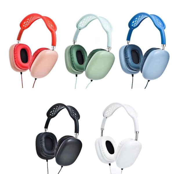 Hörlurar Headset Plug Trådbundet Stereo Headset med Mikrofon Gaming Hörlurar Musik Headset White
