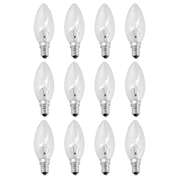 [LCS]12x Lampa 40W E14 Lyskilde Klar Hvit Klassisk Glødepære STOL[CO]
