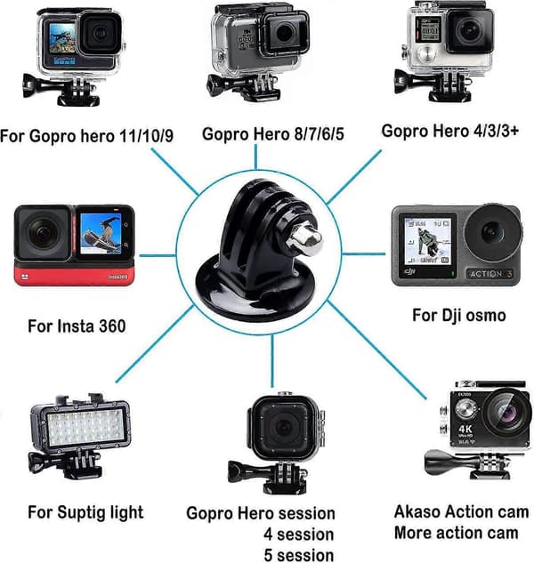 [LCS]Gopro Hero 11-5 Tripod Mount Adapter - 360 Action Camera Tilbehør
