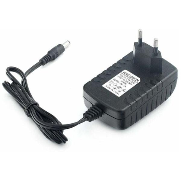 [LCS] Adapter, transformer - strømforsyning EU-stik 12V, maks. 2A - egnet til LED-strips