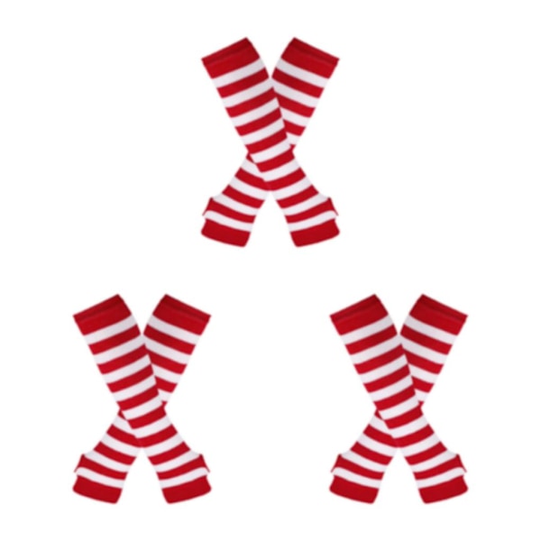 1/2/3/5 Knæhøje Strømper til Tykke Lår Lette at Bære og Gør Røde og Hvide 3Set Red and white