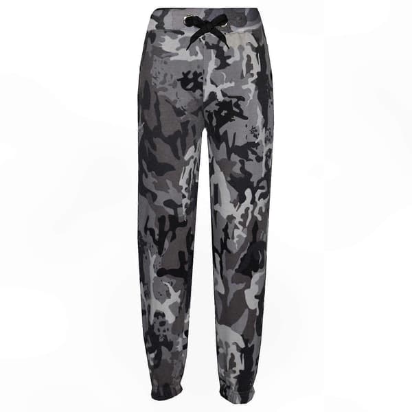 [LCS]Ensfarget unisex hettegenser med joggebukse Camo Charcoal 7-8 Years