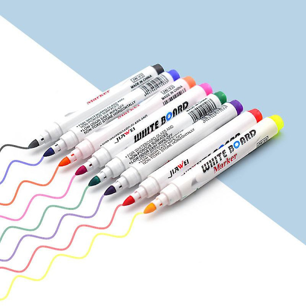 4-12 Farver Flydende Magisk Vandmaleri Whiteboard Pen Sletbar Farve Markør Pen Vandbaseret Tavle Børnelegetøj 4 Color