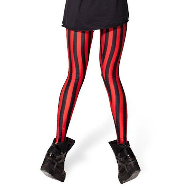 Naisten korkeavyötäröiset digitaalisesti raidalliset leggingsit, fitness-jooga, joustavat, tiukat, slim fit -malliset pitkät housut