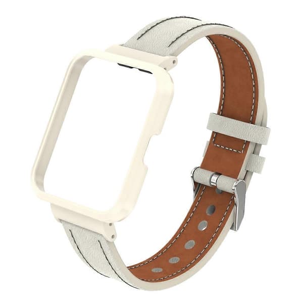 Lærreim til Xiaomi Redmi Watch 2 Lite Warm White Ivory Case