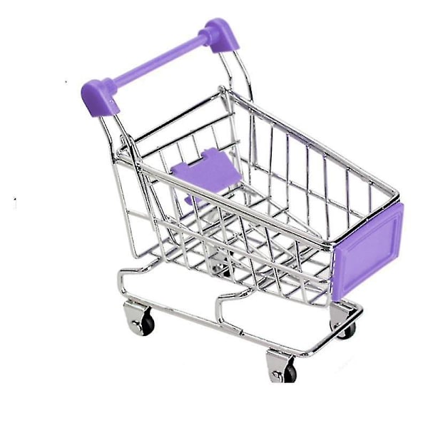 Skrivebordsdekorasjon/leketøy Mini Handlevogn Purple