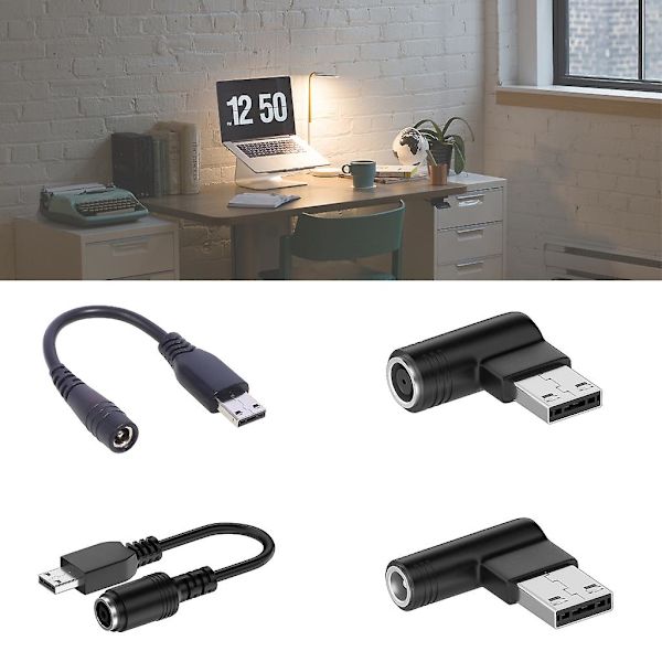[LCS]MSI USB-spids til 5.5x2.5mm/7.4x5.0mm/MSI USB-spids DC Barrel Jack strømkabel Rectangle Tip