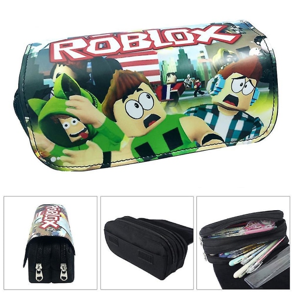 ROBLOX case för barn i dubbla lager med stor kapacitet（Color-4）