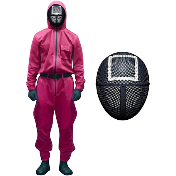 Tv Squid Game Musta Naamio Cosplay Pyöreä Kuusi Neliö Ympyrä Kolmio Kypäränaamiot