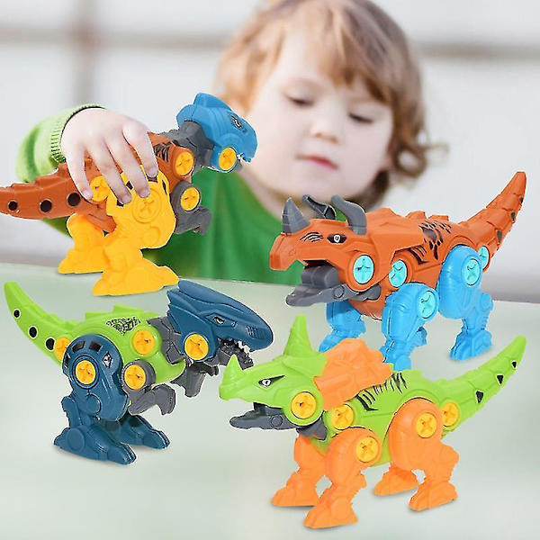 Børne Dinosaur Legetøj Med Skruetrækker - Dinosaur Byggelegetøj Sæt (Raptor)
