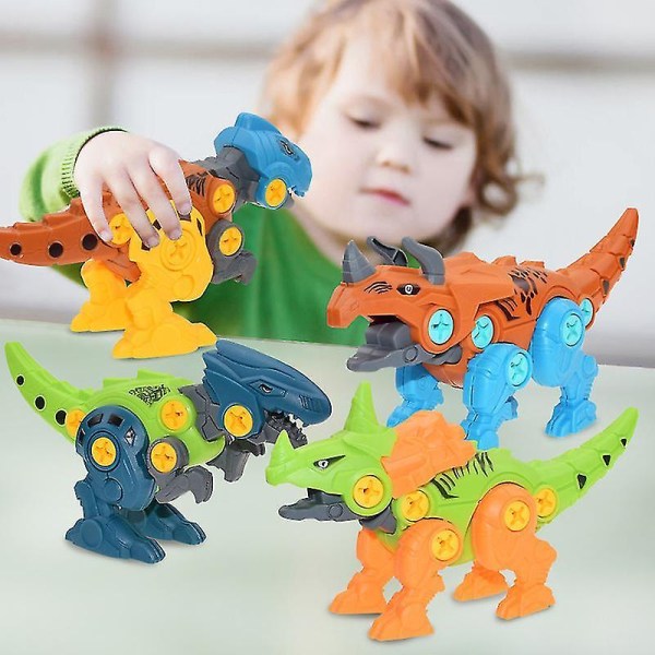 Dinosaurieleksak för barn med skruvmejsel- set（Raptor）
