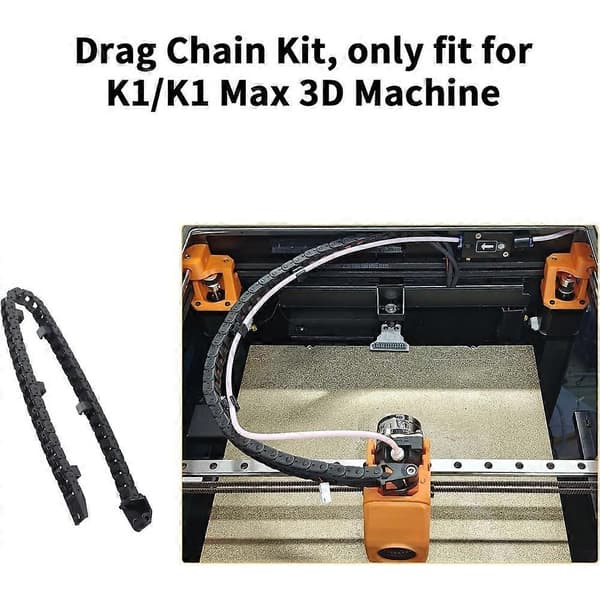 Træk-kæde og filament-udløbssensor til K1 Max CNC-maskine - Væsentlig opgradering Black