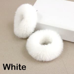 [LCS]Pcs Piger Fluffy Faux Fur Scrunchie Elastisk Hårring Reb Bånd 13 Farver