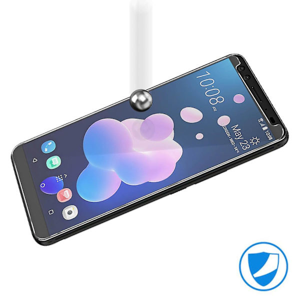 Skjermbeskytter i herdet glass for HTC U12 Plus, 9H hardhet (Transparent)