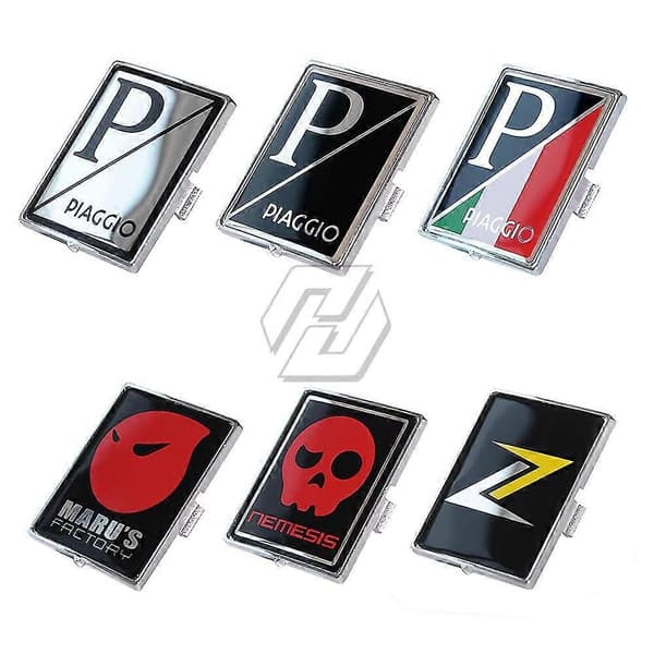 [LCS] Til Piaggio Vespa Lx Lxv Primavera Sprint Gtv Gts Super 946 50-300cc Scooter Tilbehør Front Emblem Silver