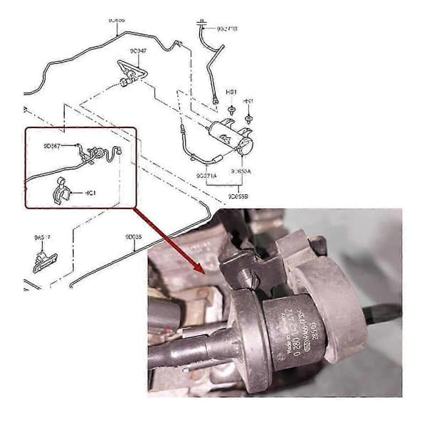 Magnetventil til Volvo V50 C30 S40 - 0280142412 Black