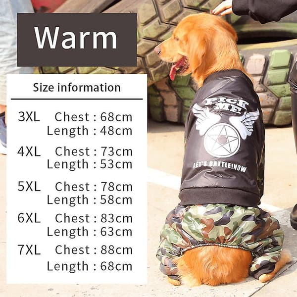 Nya Djurkläder Varm Bomull Fritidsstil Höst Overaller 3XL