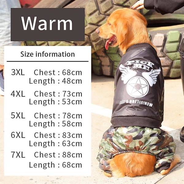 Nya Djurkläder Varm Bomull Fritidsstil Höst Overaller 7XL