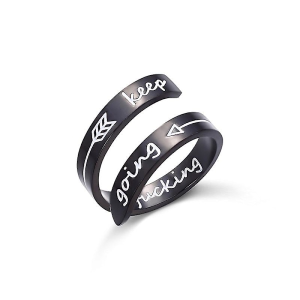 Ringar, Tisco Dubbellagersringar, Kreativ Bokstäver Inspiration Silver