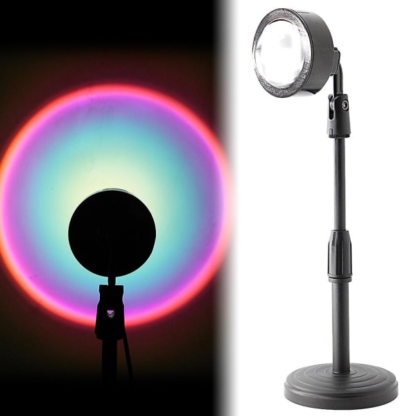 Speciel Sunset Projektion LED Lampe Regnbue Gulvlampe Natlampe Til Stue Soveværelse Romantisk Rainbow