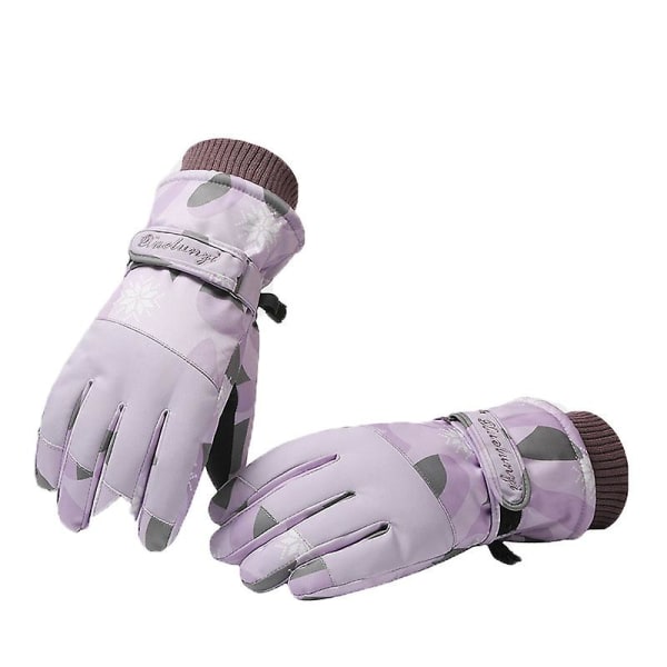 Varma Vinterhandskar Skidhandskar Utomhushandskar Bergsklättring Ridhandskar purple