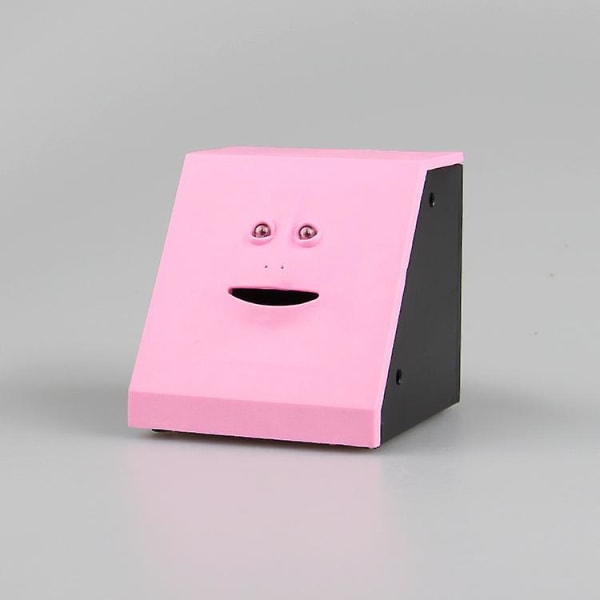 Ansikte Bank Mynt Automatisk Äta Sparbank Spargris Barn Leksaker Presenter Batteridrivet hem Pink