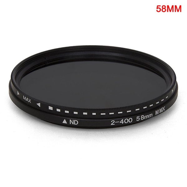 Fader Variabelt Nd-filter Justerbart Nd2 till Nd400 Neutral densitet för kameraobjektiv 58mm