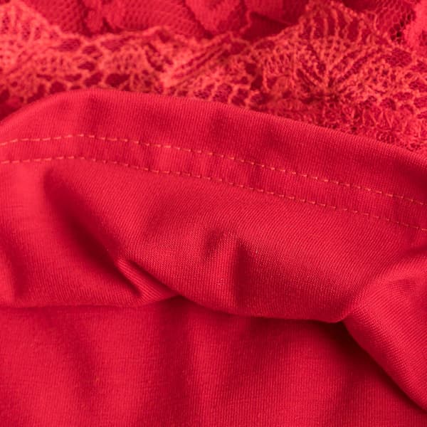 [LCS] Blomsterflickklänning, spetsklänning med 3/4-ärm red 100cm